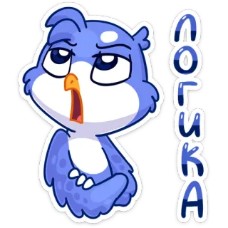 😑 988ef910 COLBKA 猫头鹰, 卡通, 鸟, 动物 telegram sticker