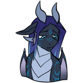 😞 2637a722 rồng, buồn, sticker, hoạt hình, fantasy, nhân vật telegram sticker