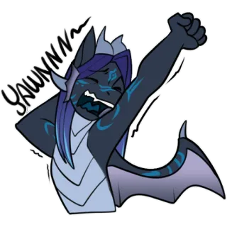 😴 880ee888 YAWNNN~ rồng, buồn ngủ, ngáp, hoạt hình, động vật, dễ thương, bò sát telegram sticker