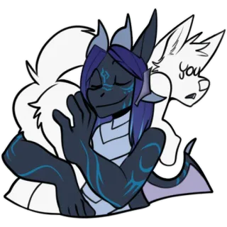 😁 d0b4b057 you Furry, Ôm, Tình cảm, Sinh vật huyền ảo, Động vật, Tình bạn, Tình yêu telegram sticker