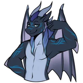 😏 fa24cf58 rồng, furry, anthro, hoạt hình, nhân vật telegram sticker
