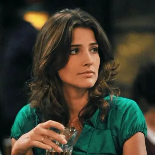 🍕 7156becb Robin Scherbatsky How I Met Your Mother Robin Scherbatsky, How I Met Your Mother, Cobie Smulders, televisi, karakter whatsapp sticker