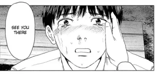 😢 08d427c0 SEE YOU THERE crying, manga, anime, sad, emotional, tears whatsapp sticker