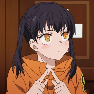🧯 318df45b Maki Oze Fire Force Anime, Fire Force, Maki Oze, schattig, vrouwelijk telegram sticker