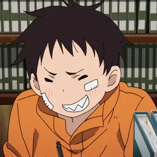 🔥 59707297 anime, cartoon, pleisters, glimlach telegram sticker