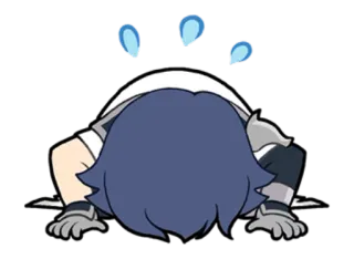 🙇 ab736391 Anime, Cartone animato, Personaggio, Inchino, Triste whatsapp sticker