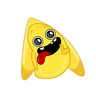 🤪 f6ec736d Kreskówka, Emoji, Potwór, Żółty, Słodki, Język, Śmieszne telegram sticker