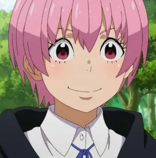 💓 93742e46 Tamaki Kotatsu Fire Force Anime, Fire Force, Tamaki Kotatsu, pinke Haare, Anime-Mädchen, süß telegram sticker