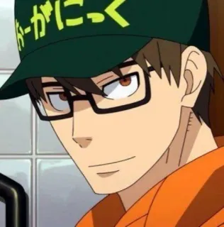 🖤 c04b5611 ガーリック Anime, Brille, Charakter, Hut telegram sticker