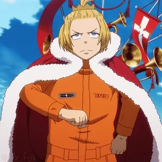 😎 0198d749 Arthur Boyle Fire Force TOKYO FF5 Arthur Boyle, Fire Force, Anime, Manga, Ritter, König, Schwert telegram sticker