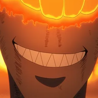 😏 55f9f67f Anime, Charakter, Orange, Gesicht, Lächeln telegram sticker