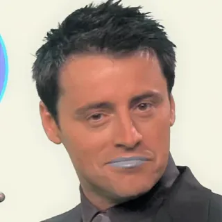😐 0d78f72b Matt LeBlanc Schauspieler, Promi, Porträt, Mann, Blauer Lippenstift telegram sticker