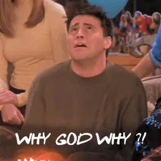 😢 645b7cfd WHY GOD WHY?! Ausdruck, Frage, Gott, Warum, Not, Meme telegram sticker