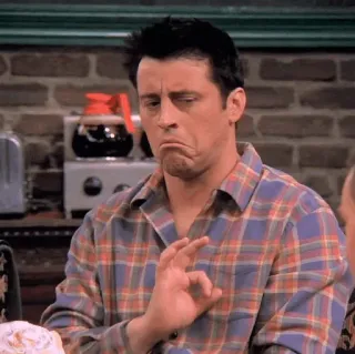 👌 736d1c7b Joey Tribbiani Friends TV-Serie, Sitcom, Comedy, Charakter, Joey, Friends telegram sticker