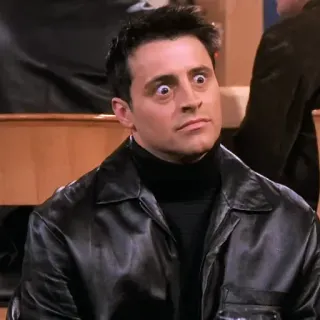 😳 8dff3ed3 Joey Tribbiani Friends joey tribbiani, friends, lustiges gesicht, fernsehsendung, comedy telegram sticker