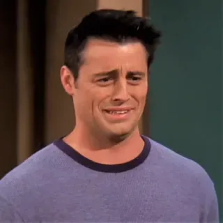 😰 d88562db Joey Tribbiani Friends Joey, Friends, TV Serie, Sitcom, Charakter, Gesichtsausdruck, Schauspieler telegram sticker