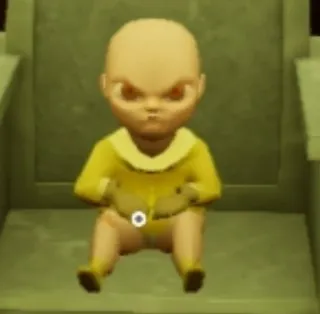 🌟 b89a0a3a bambola, inquietante, giallo, giocattolo telegram sticker