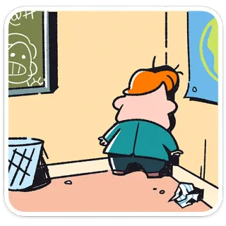 🤦‍♀️ 5e9f182e aula, dibujos animados, personaje, dibujo, humor telegram sticker