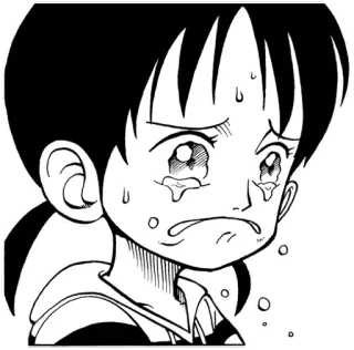 😭 0cf6283c triste, pleurer, animé, manga, fille, larmes, émotionnel whatsapp sticker
