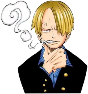 🤔 53f9e258 Sanji One Piece one piece, sanji, animé, manga, pirate, personnage whatsapp sticker