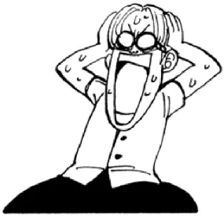 😨 96cf4e75 panique, stress, dessin animé, choc, frustration whatsapp sticker