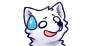 😟 84326544 Cartoon, Emoticon, Hund, Fellwesen, Nervös, Schweiß telegram sticker