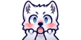 😳 86274a33 wolf, anime, überraschung, furry, weiß, süß telegram sticker