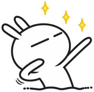 ✨ cefce42a 토끼, 스티커, 토끼, 반짝이 whatsapp sticker