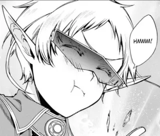 😎 0d1c5914 HMMM! Anime, Manga, Elf, Berpikir, Hmm telegram sticker