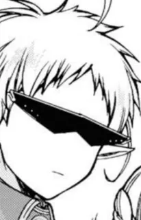 😎 420af10e Anime, Manga, Karakter, Kacamata hitam, Potret, Ilustrasi telegram sticker