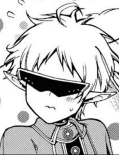 😎 5efcec9f Anime, Manga, Elf, Karakter, Kacamata hitam telegram sticker