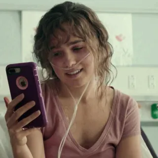 🥀 8c57a274 donna, ospedale, ossigeno, telefono, ferito whatsapp sticker