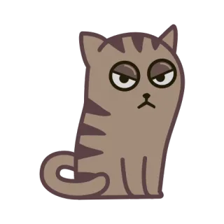 😠 96461137 猫, 動物, 漫画, ステッカー, 不機嫌 telegram sticker
