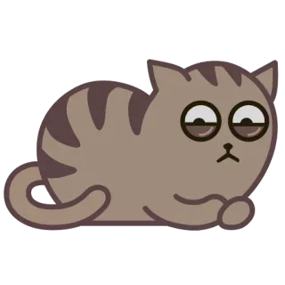 😱 b14d34ee 猫, 動物, ペット, かわいい, 怠惰, 眠い telegram sticker