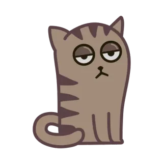 😍 e3c24d89 猫, 漫画, 動物, ステッカー, 退屈, ペット, かわいい telegram sticker
