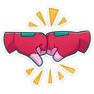 ⭐ 852331a4 Faustcheck, Zustimmung, Zusammenarbeit, Erfolg, Partnerschaft telegram sticker