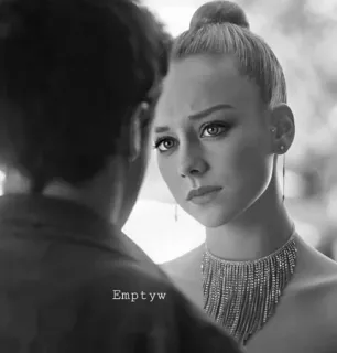 🥀 c5c111fa Emptyw potret, wanita, hitam putih, skala abu-abu whatsapp sticker