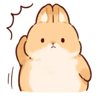 😐 d2c38e84 bunny, rabbit, cute, animal, cartoon, character telegram sticker