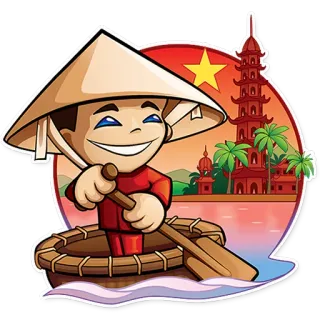 🇻🇳 2be00c17 베트남, 보트, 동남아시아, 여행, 아시아, 문화, 풍경, 탑 telegram sticker