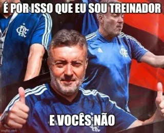 👍 9e801a7a É POR ISSO QUE EU SOU TREINADOR
E VOCÊS NÃO calcio, football americano, allenatore, sport, meme, pollice in su telegram sticker