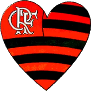 ❤ 1a58ce19 Flamengo, Brasil, futebol, futebol, coração, vermelho, preto, logotipo telegram sticker