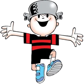 😅 5ab2743e Dennis the Menace Desenho animado, Banda desenhada, Dennis, o Pimentinha, Menino, Personagem telegram sticker