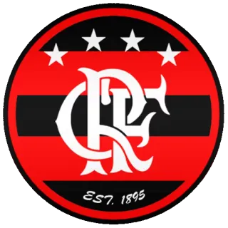 🔴 6864b03e EST. 1895 esportes, futebol, Flamengo, clube de futebol, vermelho e preto telegram sticker