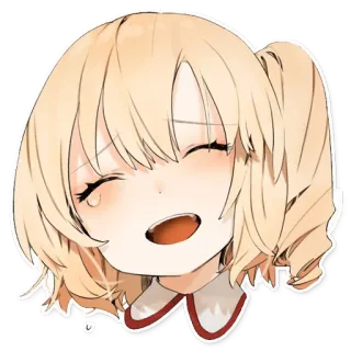 ☺️ 8f24aab1 애니메이션, 소녀, 귀여운, 만화, 일러스트, 웃는, 카와이 telegram sticker
