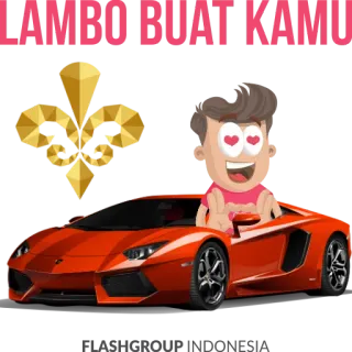❤️ 7a1323e9 LAMBO BUAT KAMU mobil, kartun, kekayaan, kemewahan, mahal, Lamborghini, cinta telegram sticker