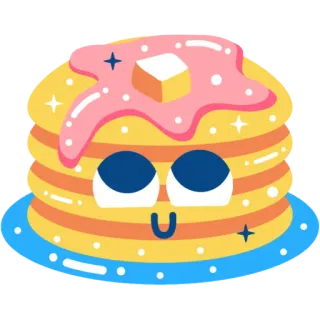 flat food @this_is_sticker_party whatsapp stickers