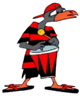 😍 1acae52e desenho animado, pássaro, personagem, chapéu, roupa whatsapp sticker