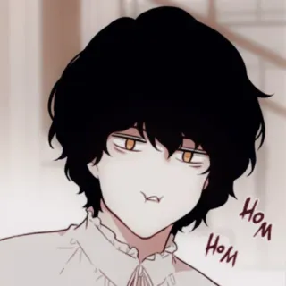 🕯 4fa6207e Hom Hom Anime, Manga, Cartone animato, Ritratto, Faccia, Occhi whatsapp sticker