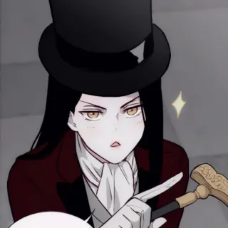 🕯 524a7c70 donna, cappello, magia, formale, abito, anime, persona whatsapp sticker