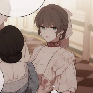 🪔 69bad531 donna, vestito, ritratto, elegante, personaggio, manga, anime, cartone animato whatsapp sticker